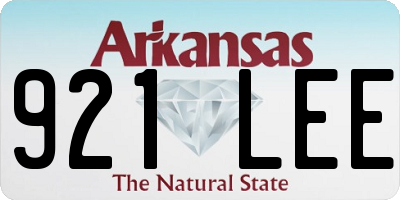 AR license plate 921LEE