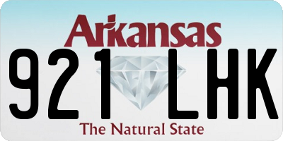 AR license plate 921LHK
