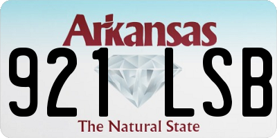 AR license plate 921LSB