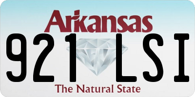 AR license plate 921LSI