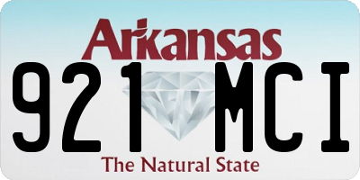 AR license plate 921MCI