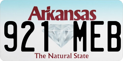 AR license plate 921MEB