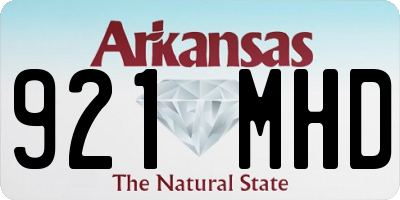 AR license plate 921MHD