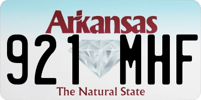 AR license plate 921MHF