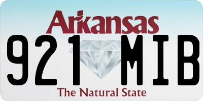 AR license plate 921MIB