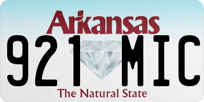AR license plate 921MIC