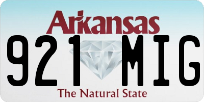 AR license plate 921MIG