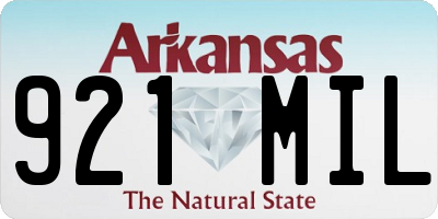 AR license plate 921MIL