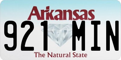 AR license plate 921MIN
