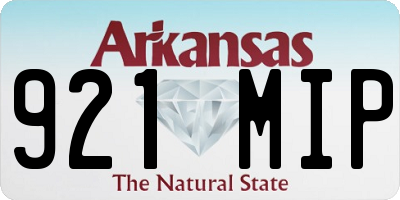 AR license plate 921MIP