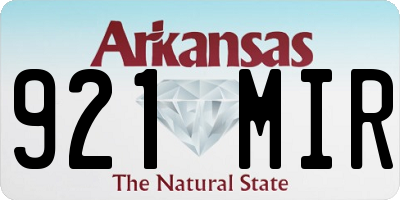 AR license plate 921MIR