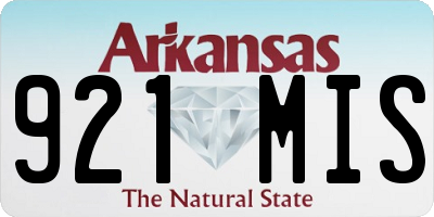AR license plate 921MIS