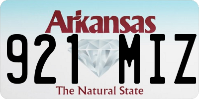 AR license plate 921MIZ