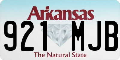AR license plate 921MJB
