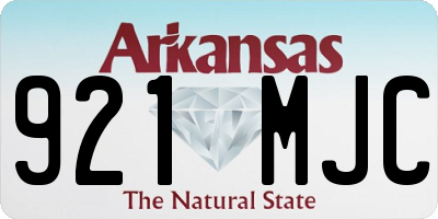 AR license plate 921MJC