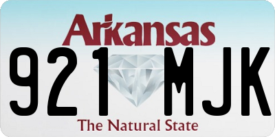 AR license plate 921MJK