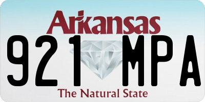 AR license plate 921MPA