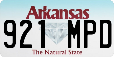 AR license plate 921MPD