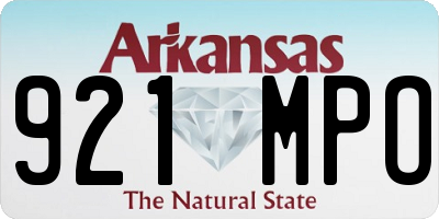 AR license plate 921MPO