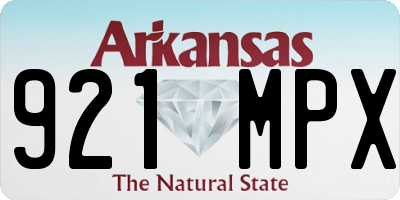 AR license plate 921MPX