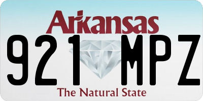 AR license plate 921MPZ