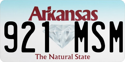 AR license plate 921MSM