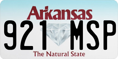 AR license plate 921MSP