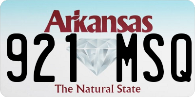 AR license plate 921MSQ