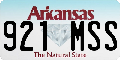 AR license plate 921MSS