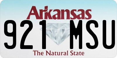 AR license plate 921MSU