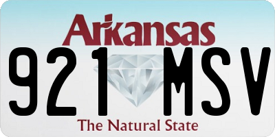 AR license plate 921MSV