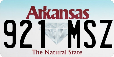 AR license plate 921MSZ