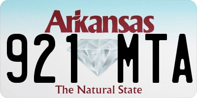 AR license plate 921MTA