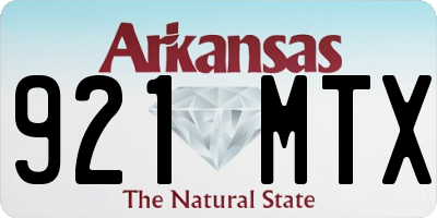 AR license plate 921MTX