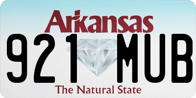 AR license plate 921MUB