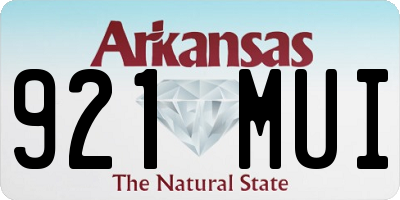 AR license plate 921MUI