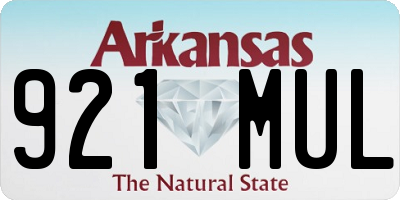 AR license plate 921MUL