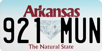 AR license plate 921MUN