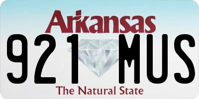 AR license plate 921MUS