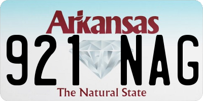 AR license plate 921NAG