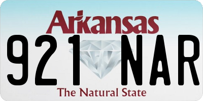 AR license plate 921NAR