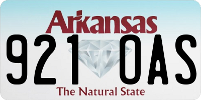AR license plate 921OAS