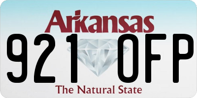 AR license plate 921OFP