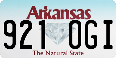 AR license plate 921OGI
