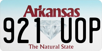 AR license plate 921UOP