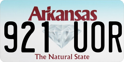 AR license plate 921UOR