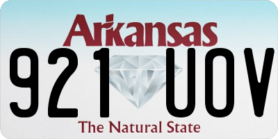 AR license plate 921UOV