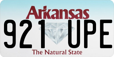 AR license plate 921UPE