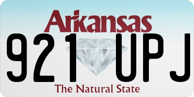 AR license plate 921UPJ