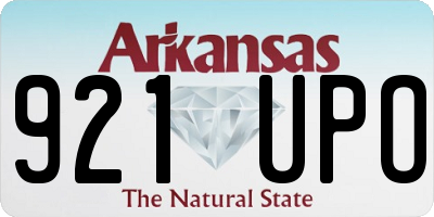 AR license plate 921UPO